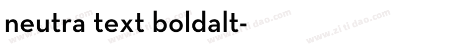 neutra text boldalt字体转换